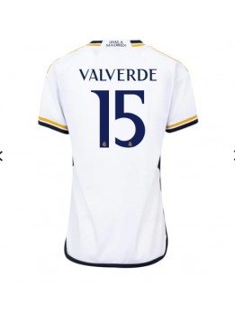 Real Madrid Federico Valverde #15 Replika Hemmakläder Dam 2023-24 Kortärmad